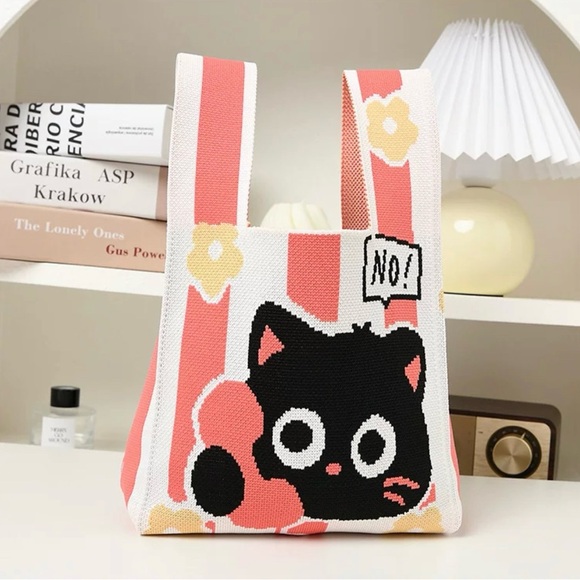 Handbags - Mini tote style knit bag